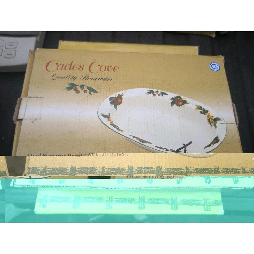 Cades Cove Collection Stoneware 3 Piece Bakeware Servers W Boxes Never Used